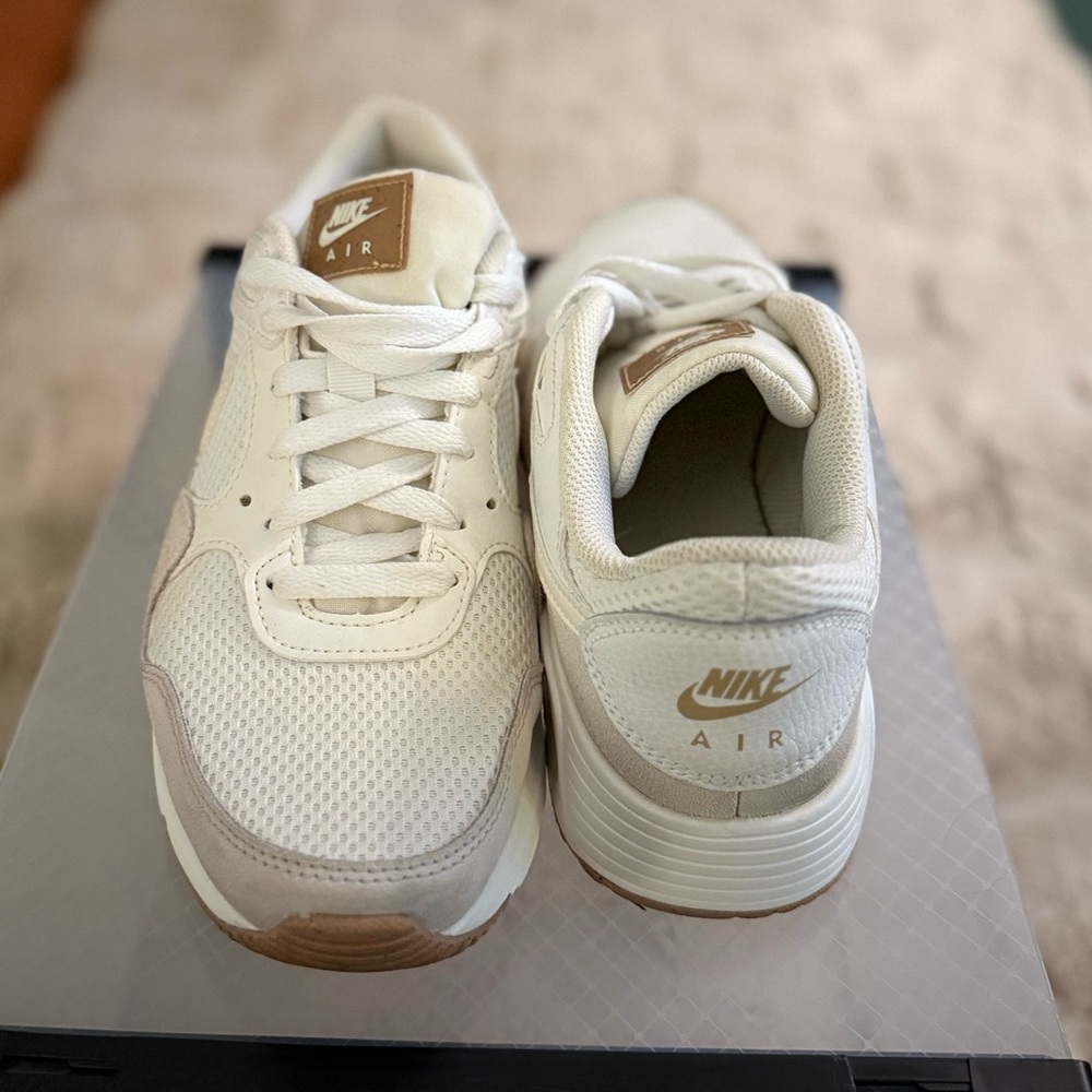 Nike Women’s Air Sneakers in White and Tan